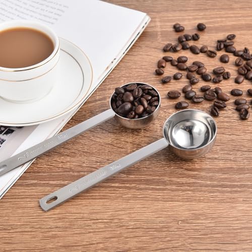 5 Pcs Coffee Scoop 2 Tablespoon Scoop Stainless Steel Tablespoon Measuring Spoon Long Handle for Powder Ground Coffee Tea Sugar (5 Count)