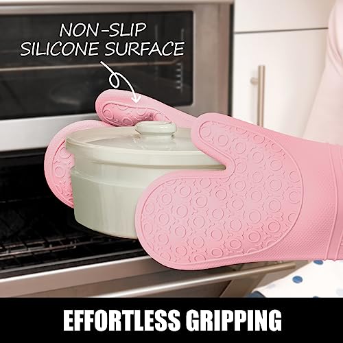 Silicone Oven Mitts and Pot Holders Sets
