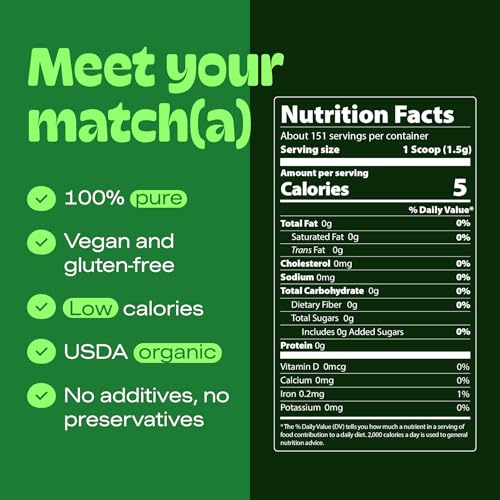 Certified Organic Matcha Green Tea Powder (8 Ounce)