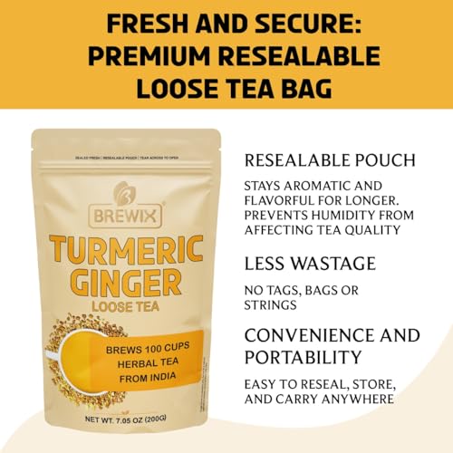 Turmeric Ginger Loose Herbal Tea (7.05 Ounce)