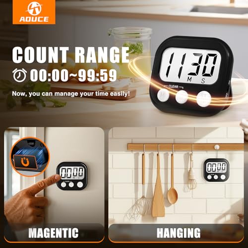 Digital Kitchen Timers for Cooking (2 Count)