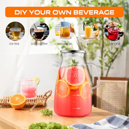 1 Gallon 128oz Glass Pitcher