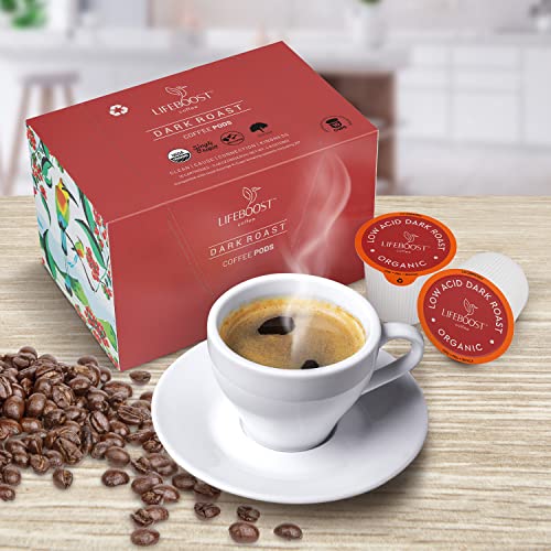 Dark Roast Low Acid Coffee K Cups (10 Count)