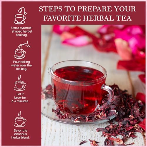 Tealeaf & Co. Hibiscus Tea with Hibiscus Flowers Extract (7.055 Ounce)