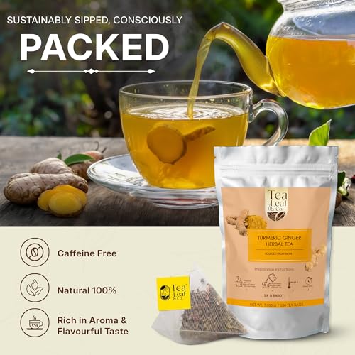 Tealeaf & Co. Turmeric Ginger Herbal Tea (7.055 Ounce)