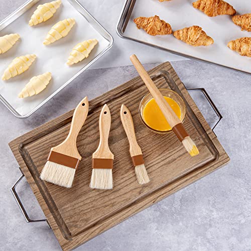 Natural Wood Pastry Basting Brush Set