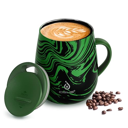 16 oz Insulated Coffee Mug with Lid and Handle