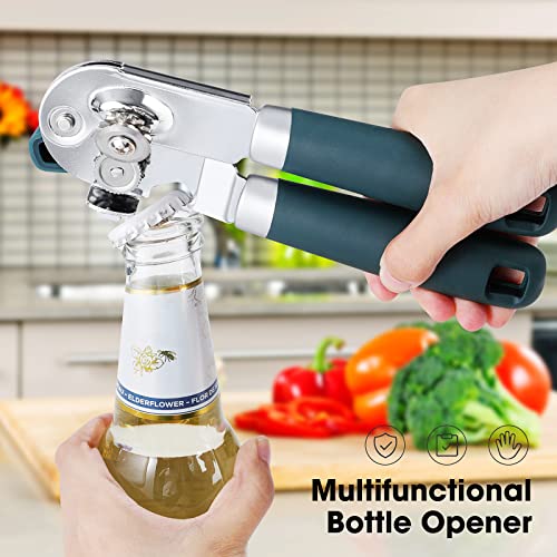 Heavy Duty Hand Can Opener Manual with Magnet Lid Remover