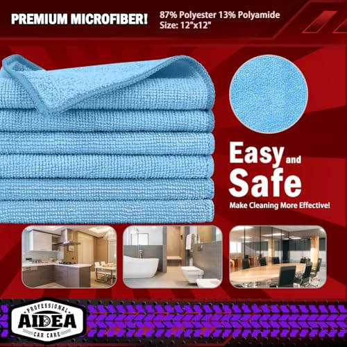 Microfiber Cleaning Cloth Blue (50 Count)