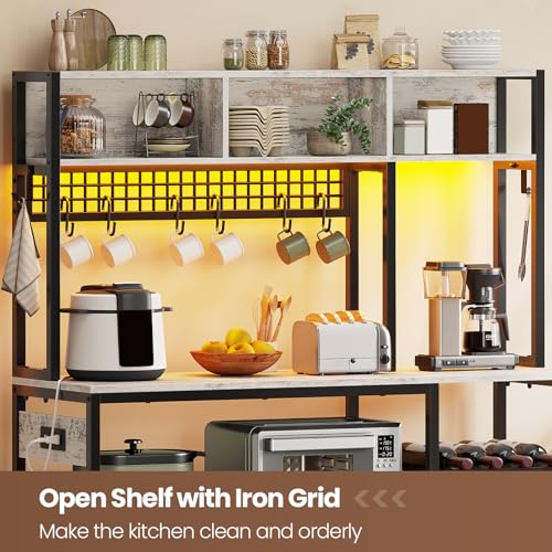 47.2 Inch Bakers Rack with Power Outlet