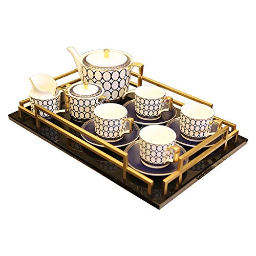 Tea Set Porcelain Afternoon Tea Set Tea Cup Gift Set Tea Pack Tea Cups and Saucer Teapot Sugar Bowl Cream Jug Modern Light Coffee Luxury Service