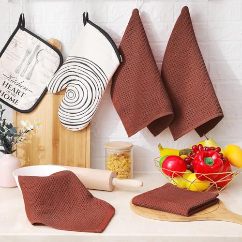 100% Cotton Waffle Weave Kitchen Dish Cloths 18 (18 Count)