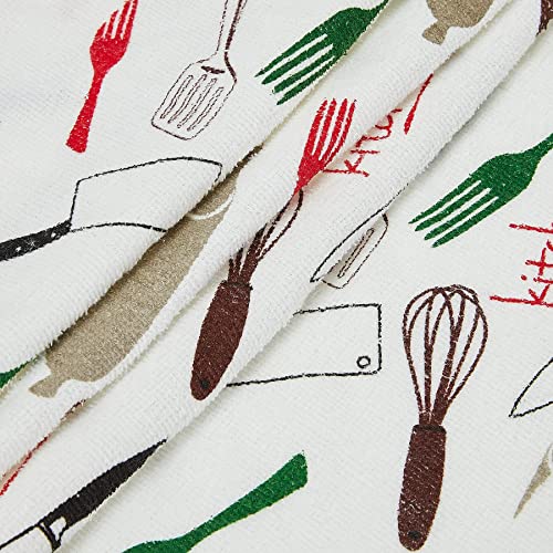 Oven Mitts and Potholders Dish Towles Set 100% Cotton for Perfect for Gifting (16 Ounce)