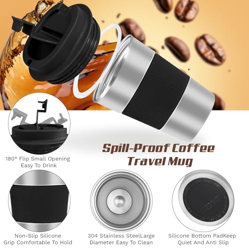 Vacuum Insulated Stainless Steel Travel Coffee Mug