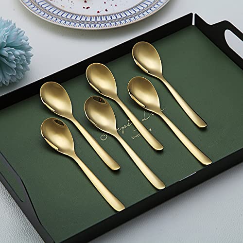 Gold Demitasse Espresso Spoons (6 Count)