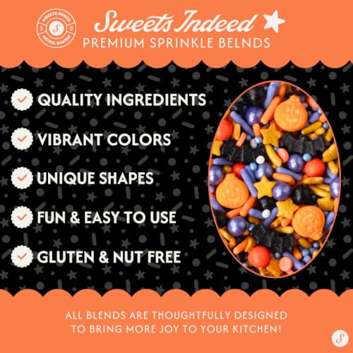 Halloween Sprinkles with Bats & Pumpkins (4 Ounce)