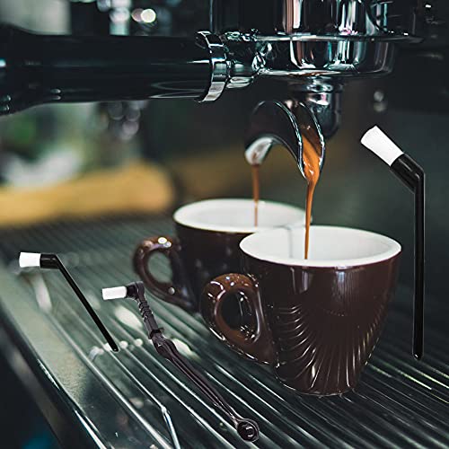 8 Pieces Coffee Brush Set Professional Espresso Brush Kit Include Wooden Coffee Grinder Machine Cleaning Brush and Nylon Espresso Brush for Coffee Machine Group Head