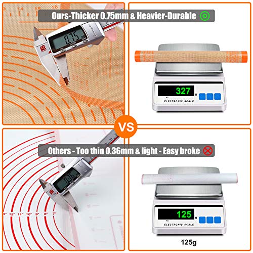 Silicone Pastry Mat 28X20 inch Baking Mat for Rolling Dough