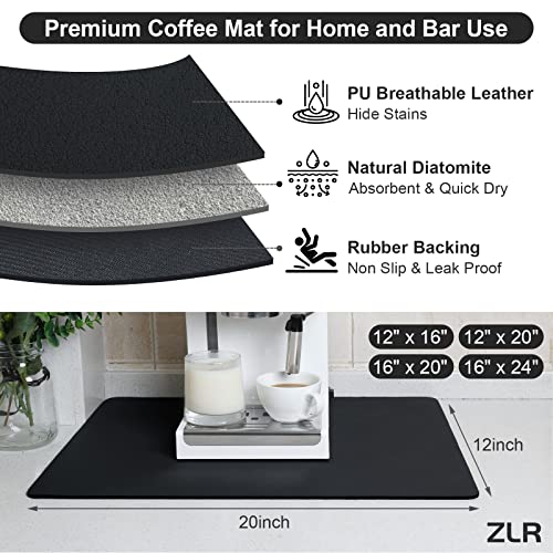 Coffee Bar Mat for Espresso Machine
