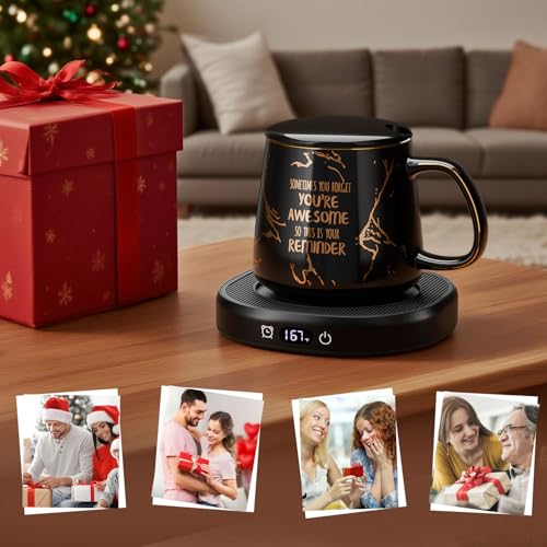 Coffee Mug Warmer Set for Desk Electric Heated Tea Cup Warmer Candle Heater