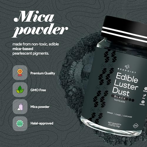 Black Edible Luster Dust 15g