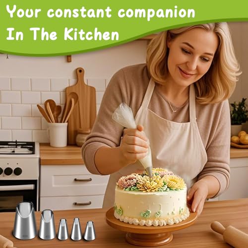 5 Pieces Chrysanthemum Piping Tips Set