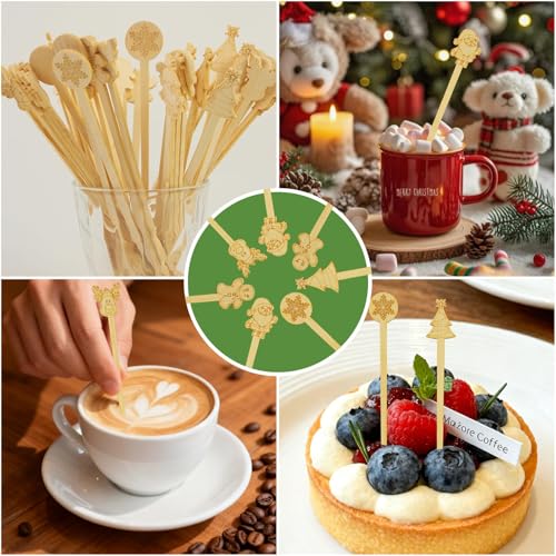 50PCS Bamboo Coffee Stirrers