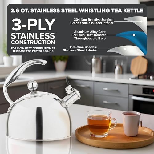 3 Ply Stainless Steel Tea Kettle