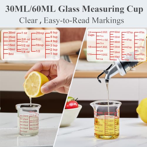 Mini Borosilicate Glass Measuring Cup Set