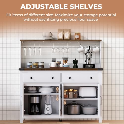Hutch Storage Cabinet Buffet with Drawers