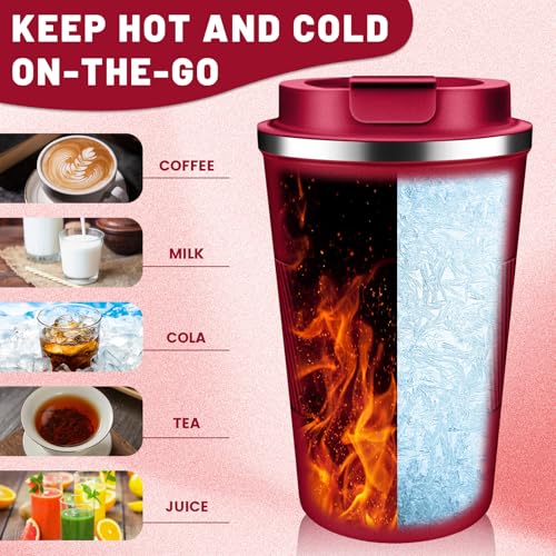 Insulated Coffee Tumblers with Flip Lid 12oz