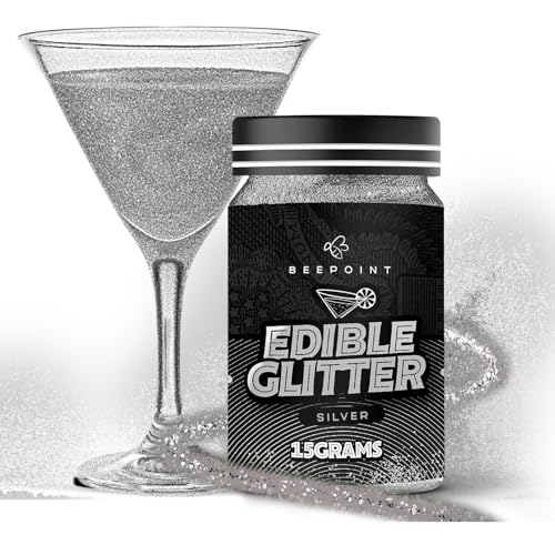 Silver Edible Glitter for Drinks 15g