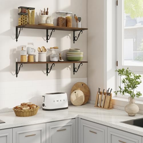 12 Inch Deep Floating Shelves for Wall (2 Count)