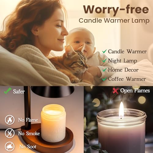 Black Candle Warmer Lamp with Timer