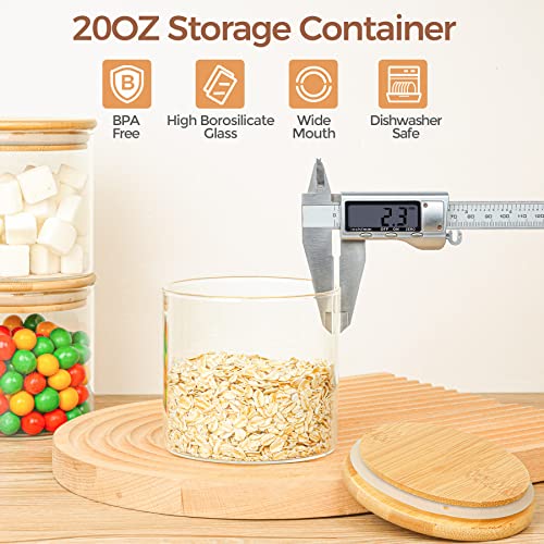 Glass Storage Containers with Lids 0.6 Qt (6 Count)