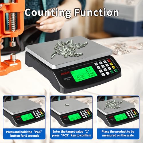 Large Kitchen Scale Black 40KG