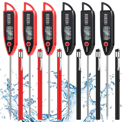 6 Set Digital Food Thermometer Long Probe Instant