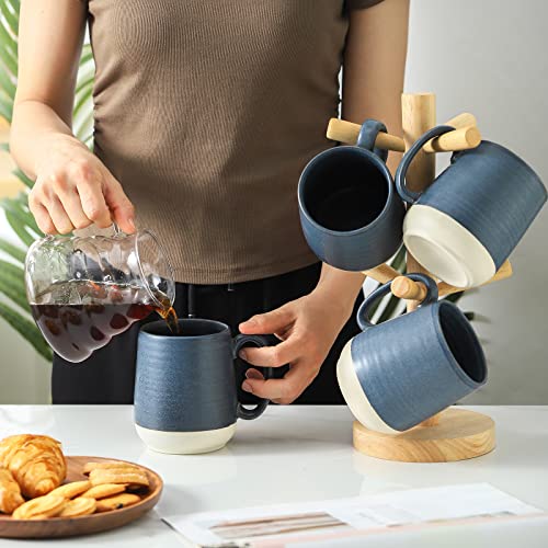 Ceramic Large Coffee Mugs Set of 4 (4 Count)