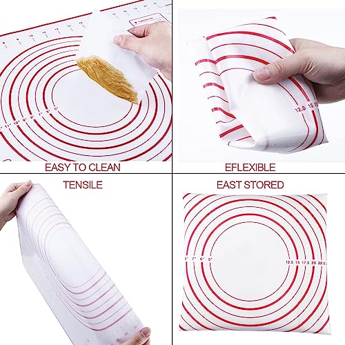 Stainless Steel Rolling Pin and Silicone Mat Set (2 Count)