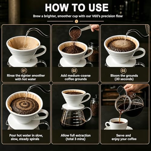 Ceramic Pour Over Coffee Dripper