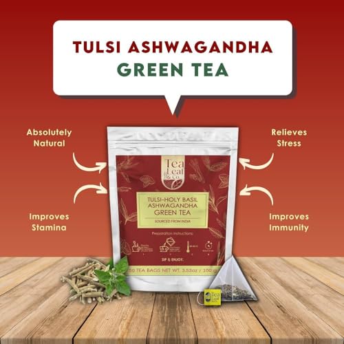 Tulsi Ashwagandha Green Tea Bags (50 Count)