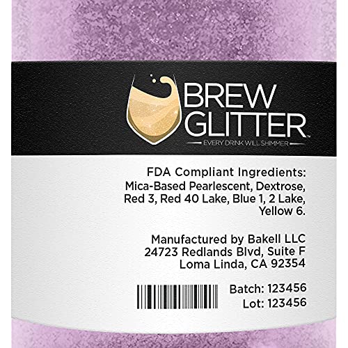 Light Purple BREW GLITTER Edible Glitter For Drinks