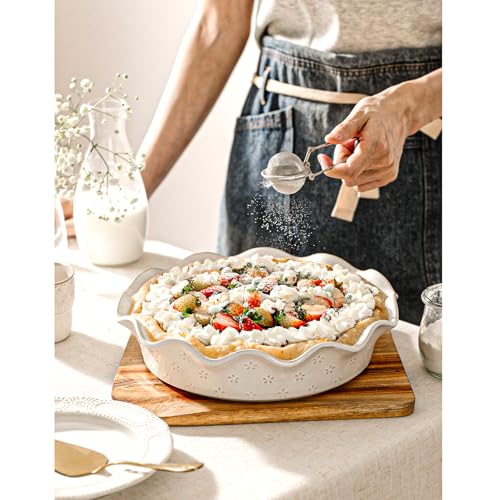 Ceramic Deep Pie Pan for Baking