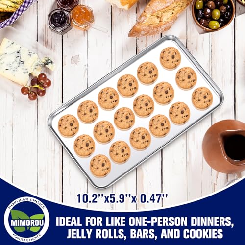 12 Pcs Stainless Steel Baking Sheet Cookie Pans (12 Count)
