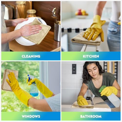 Brown Microfiber Cleaning Cloth 20 Pack 11.5 x 11.5 inch Microfiber Towels for Cars Ultra Absorbent Car Washing Cloth Lint Free Streak Free Cleaning Rags for Car (20 Count)