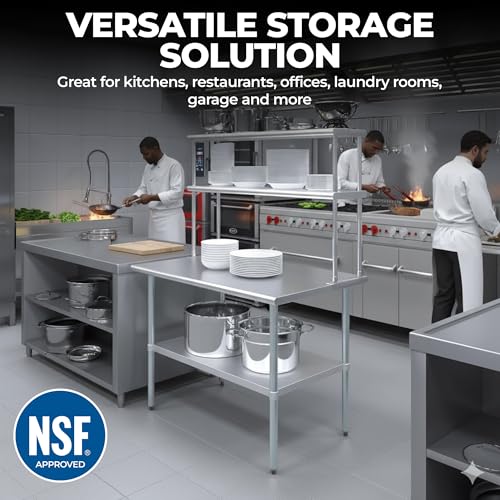 36" x18" NSF Stainless Steel Double Overshelf