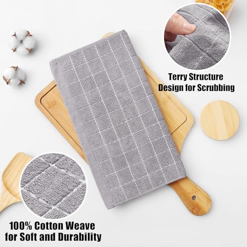 100% Cotton Terry Kitchen Dish Cloths (8 Count)