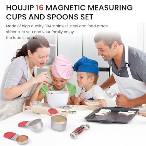 Magnetic Measuring Cups and Spoons Set (16 Count)