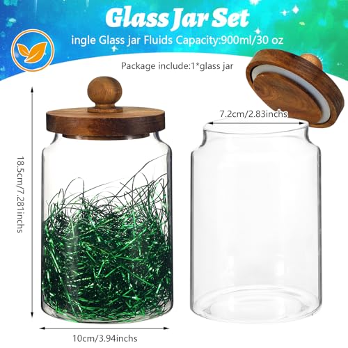 Glass Spice Jar Coffee Sugar Container Airtight Glass Jar Food Storage Canisters Bottle for Kitchen Seasoning Tea Herb Overnight Oats Bar Parfait Snacks