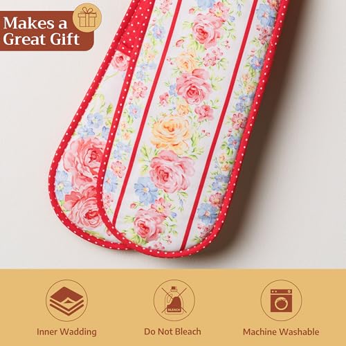 Double Oven Mitts 100% Cotton Double Oven Glove